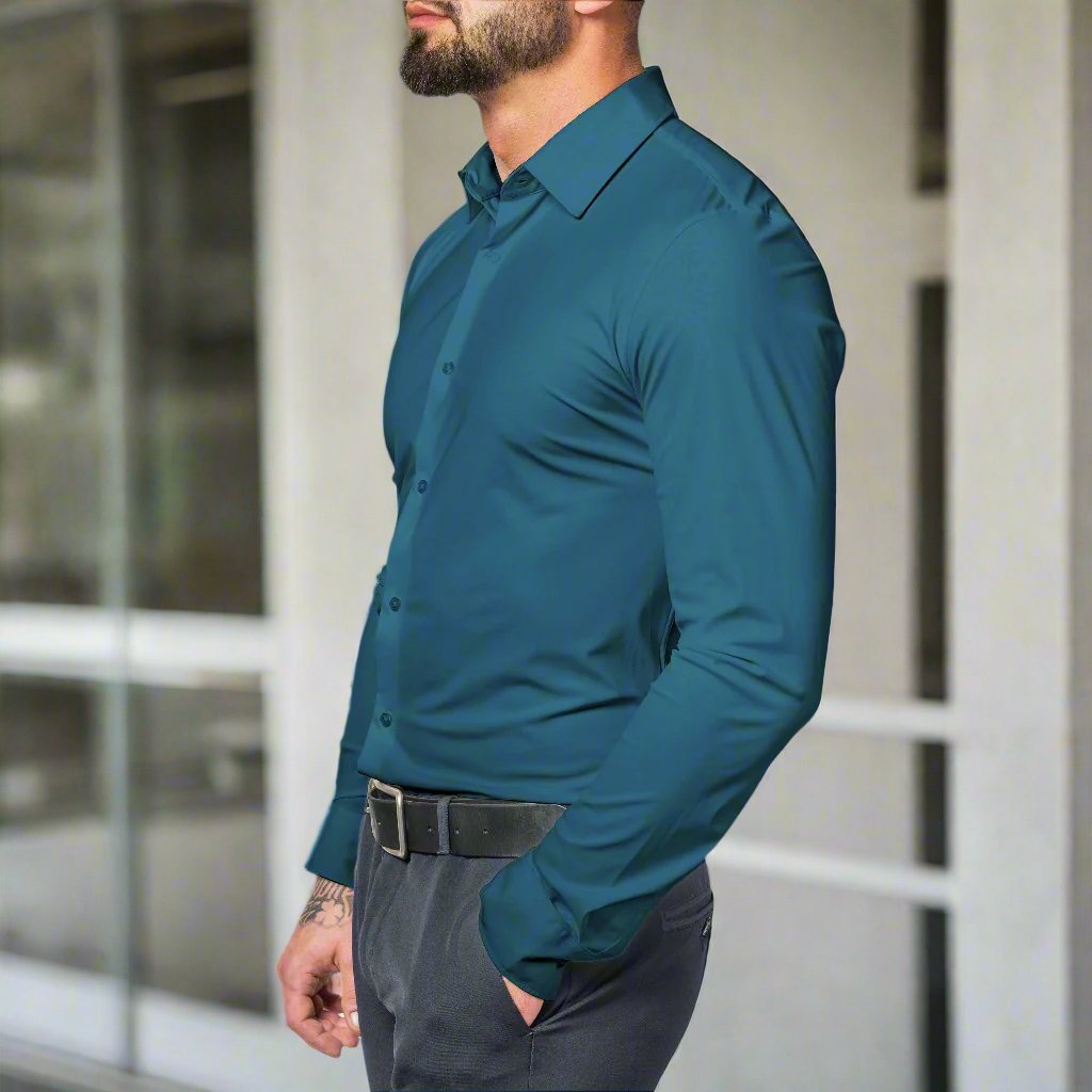 WW | Slim Fit Lange Ärmel Klassischer Kragen Elegante Für Formelle Anlässe