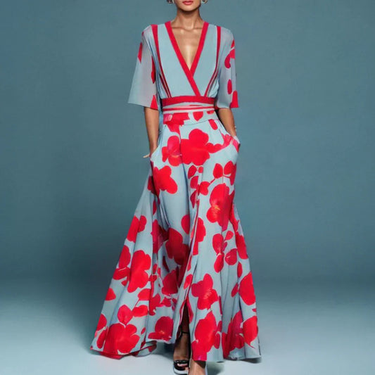 WW | Wrap Maxi Dress with Bold Floral Print for Women