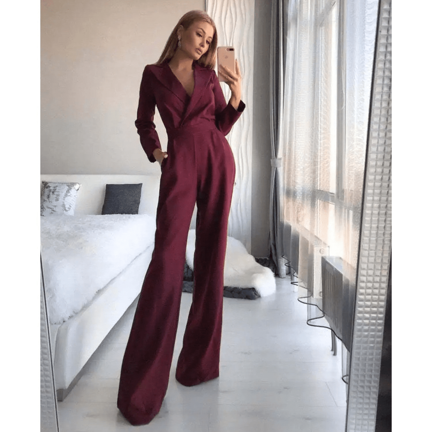 WW | Women's V-Neck Jumpsuit