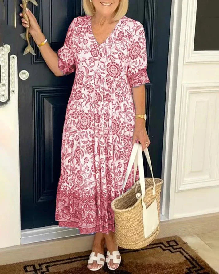 Isla - Boho V-Neck Dress