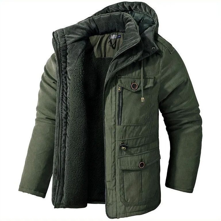 WW | Herren Winterjacke Mit Verstellbarem Kordelzug In Der Taille