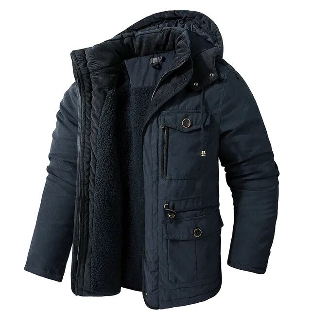 WW | Herren Winterjacke Mit Verstellbarem Kordelzug In Der Taille