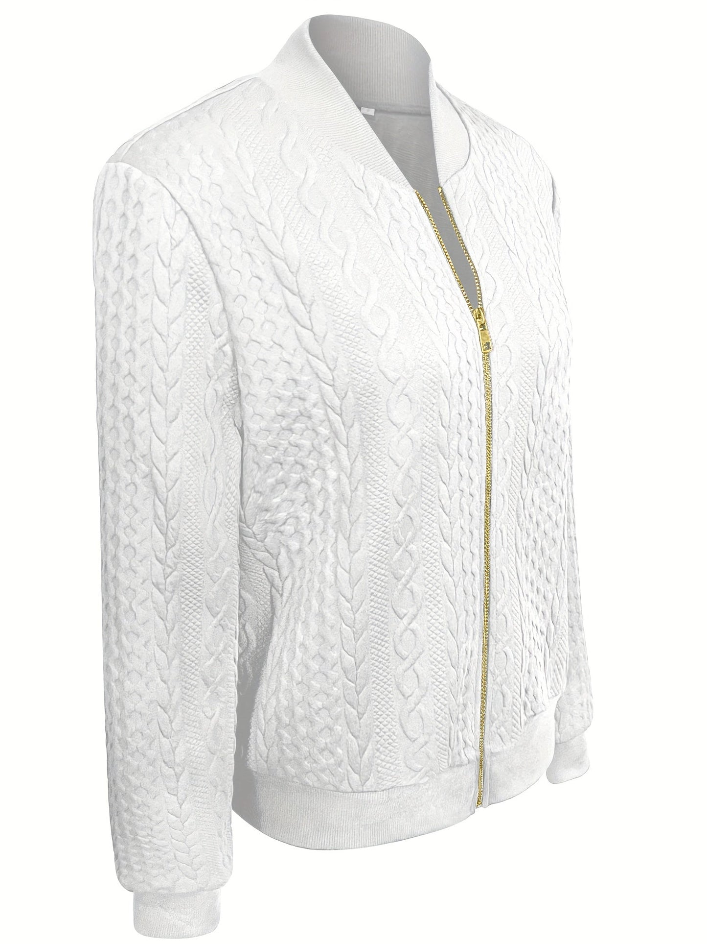 WW | Textured Zip-Up Bomber Jacket