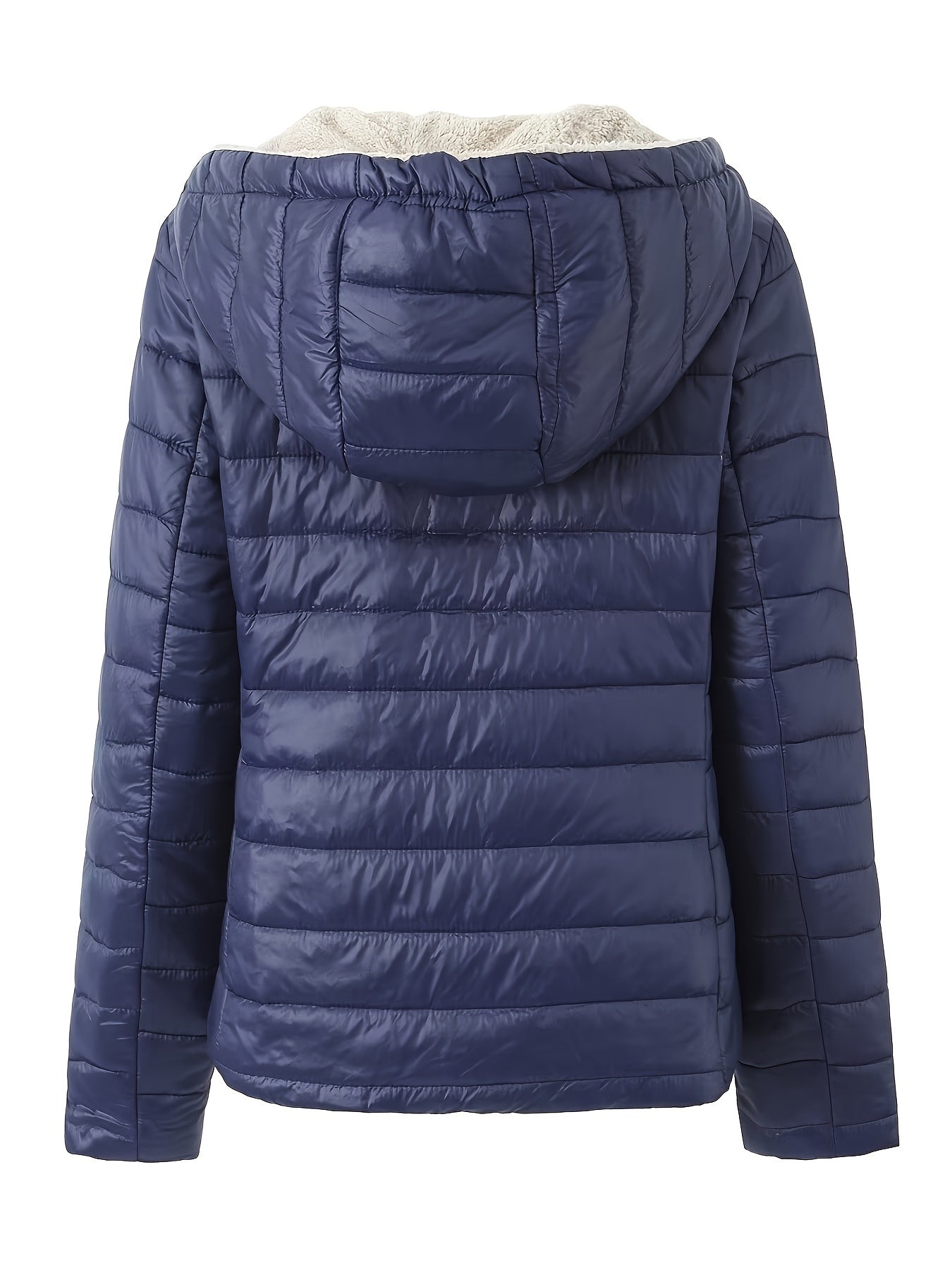 WW | Warm Puffer Jacket with Zip and Faux Fur Lining