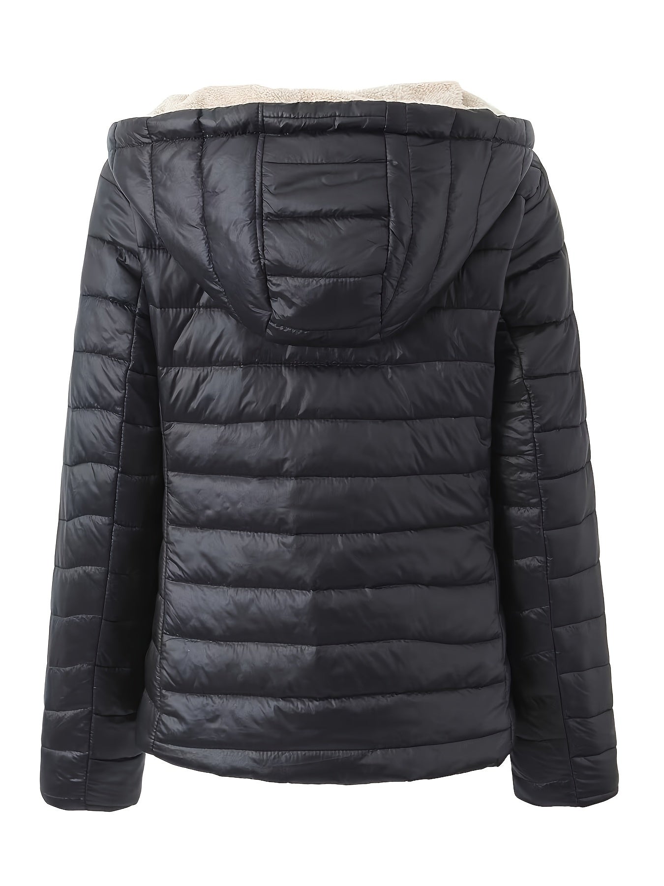 WW | Warm Puffer Jacket with Zip and Faux Fur Lining