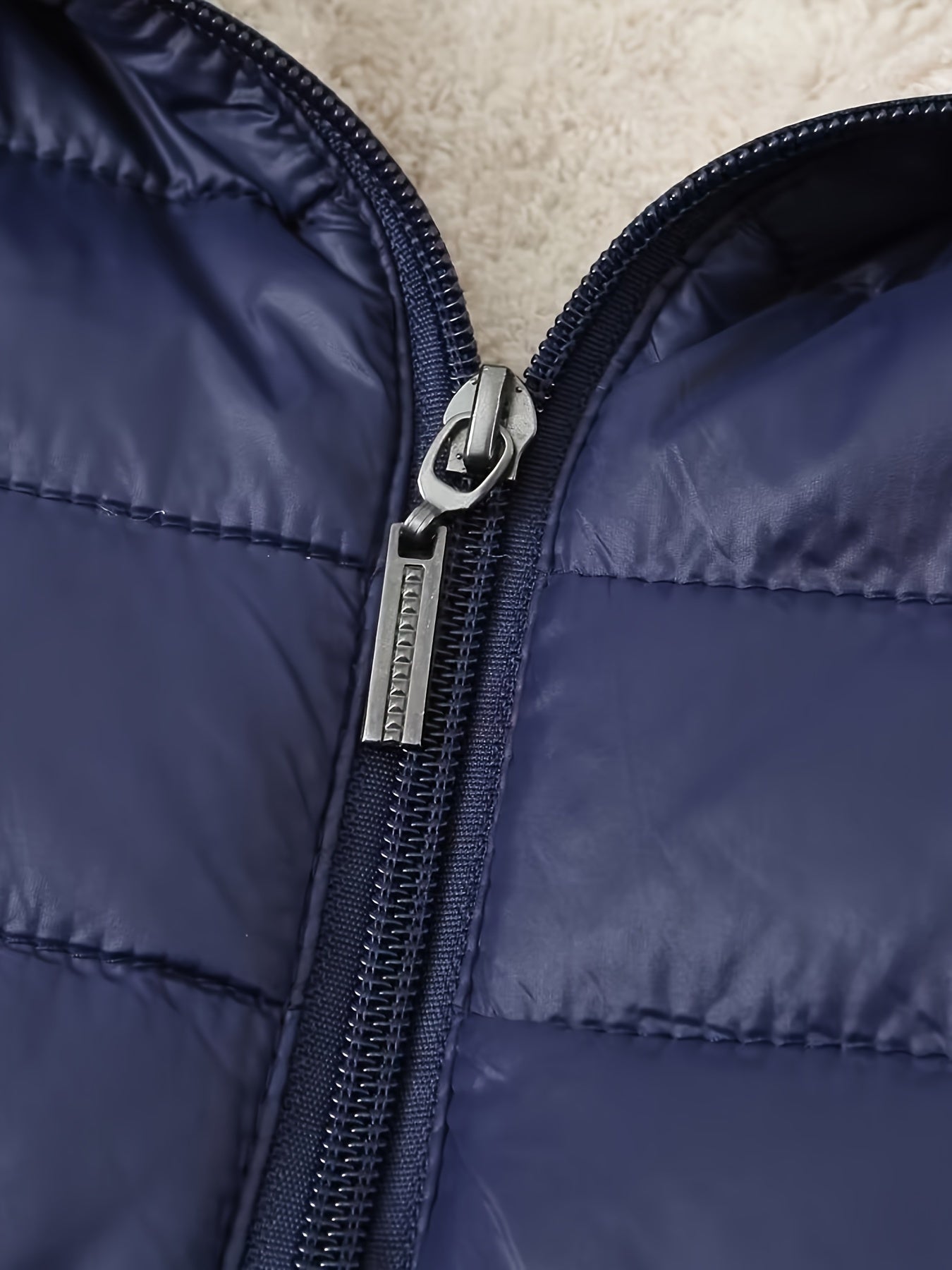 WW | Warm Puffer Jacket with Zip and Faux Fur Lining