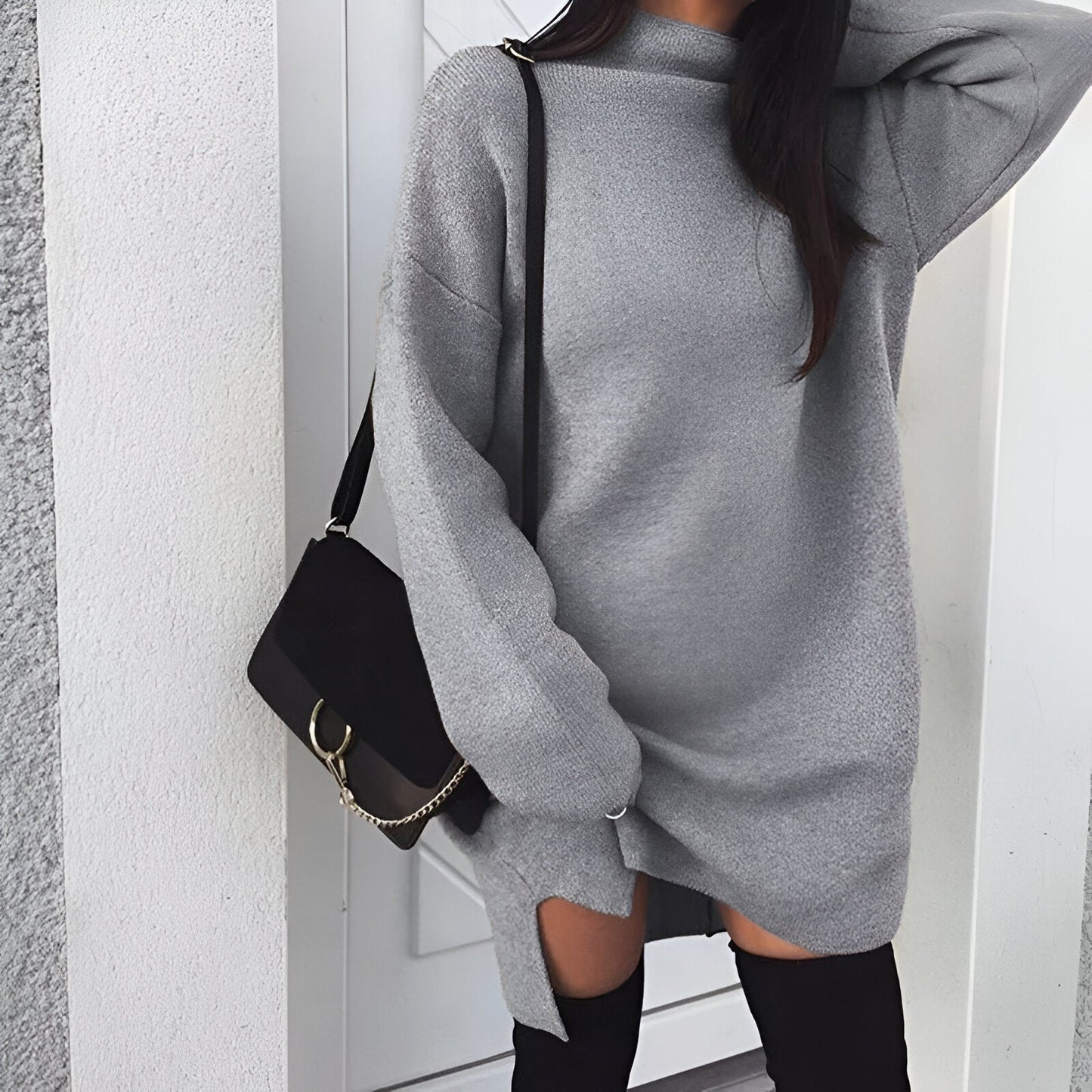 WW | 2024 Herbst Oversized Rollkragenkleid