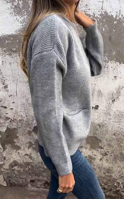 WW | Zip-Strickjacke für mühelose Eleganz und Komfort (Größen für Übergrößen erhältlich)