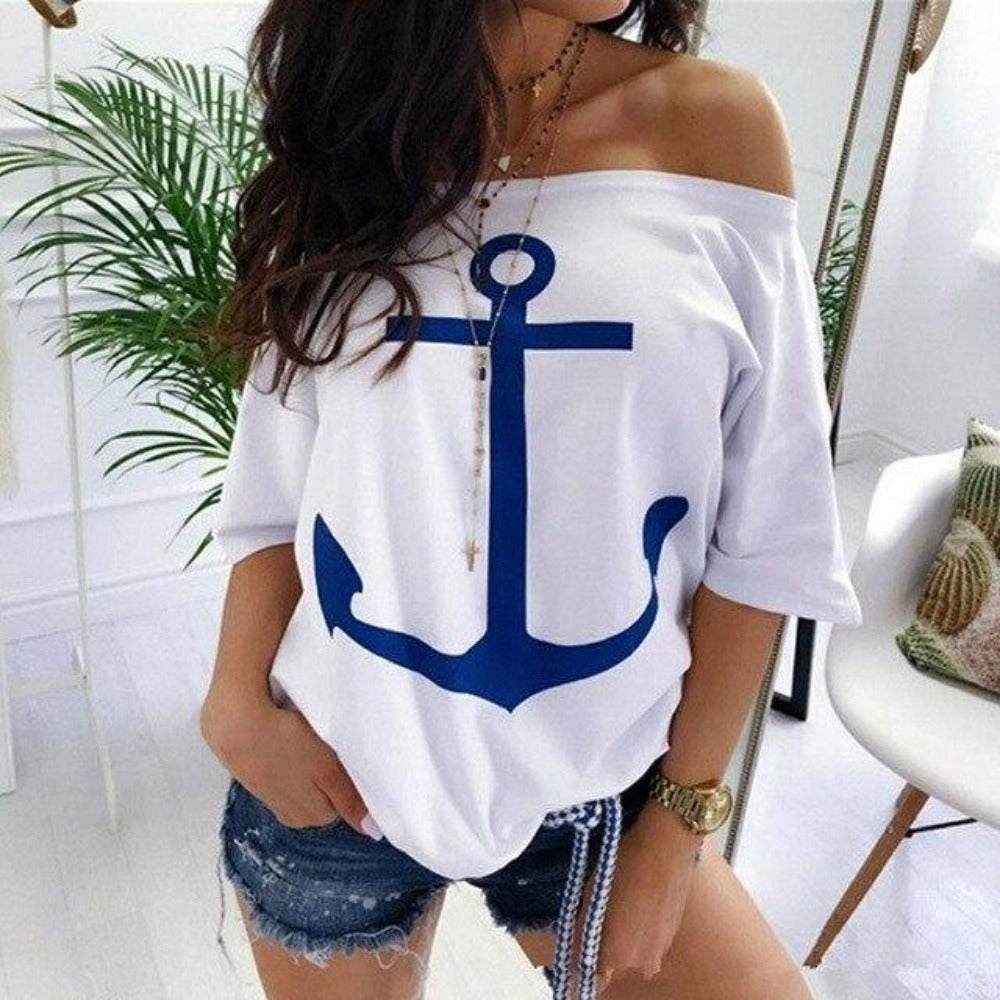 WW | Off Shoulder Top Und Rock Kleid Batwing Ärmel