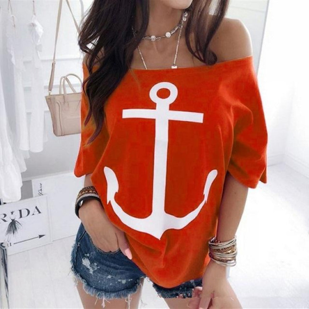WW | Off Shoulder Top Und Rock Kleid Batwing Ärmel