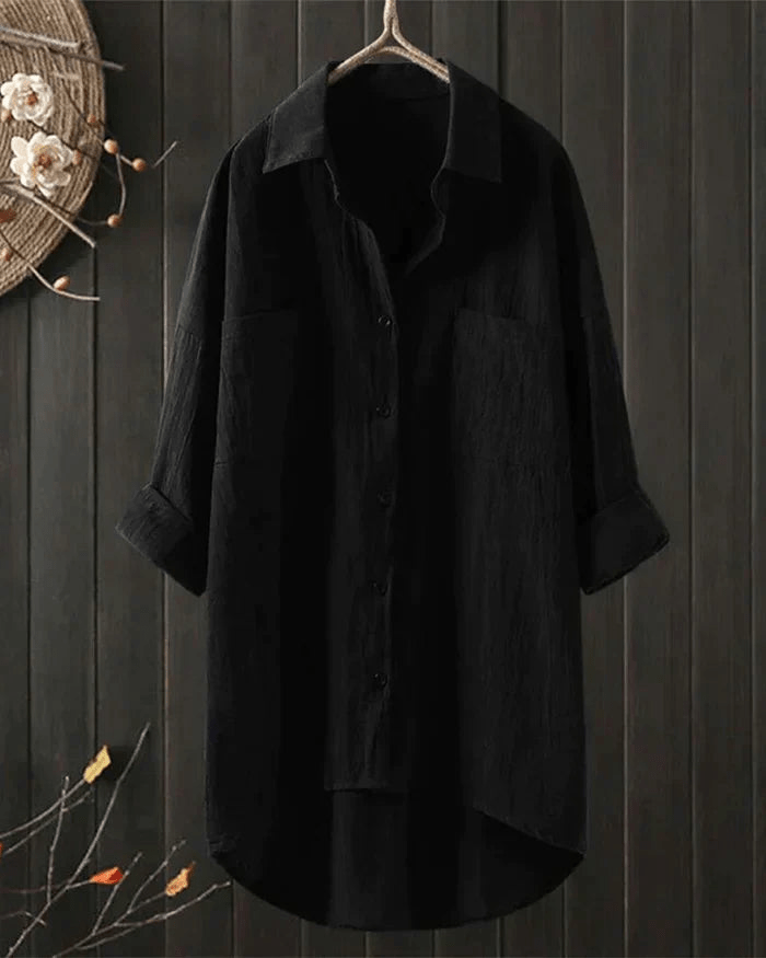 WW | Leinen Bluse Damen Hemd Top