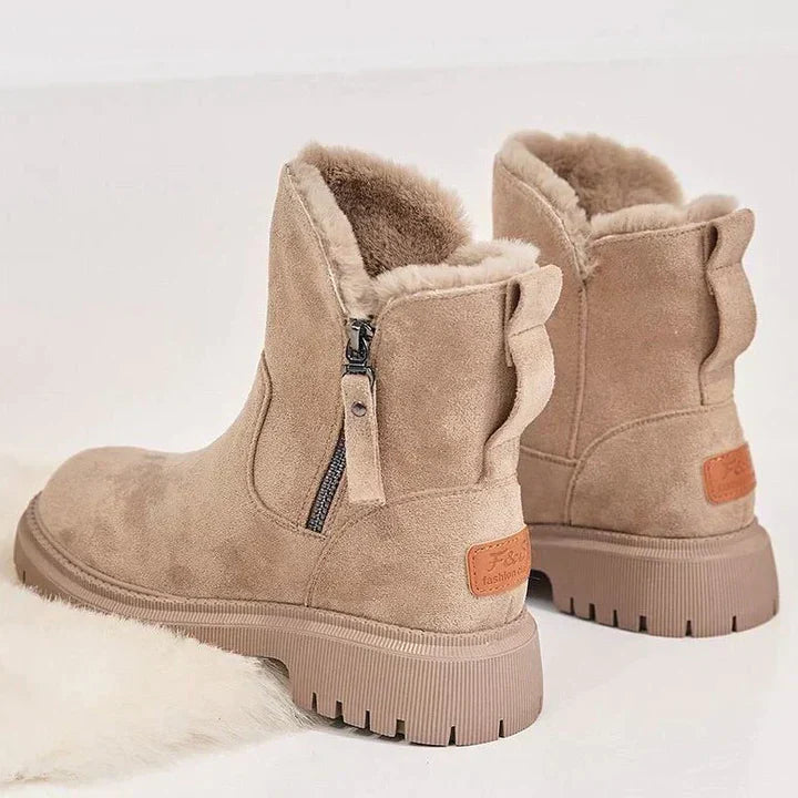 WW | Chic Ankle Boots with Suede Look and Cozy Faux Fur Lining