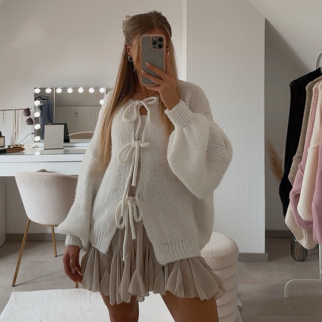 WW | Strickjacke Mit Schleifen