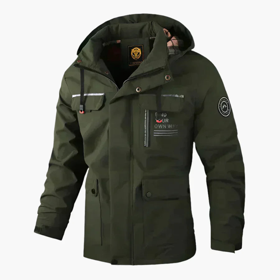 WW | Outdoor Winterjacke Wasserdicht - Sportlicher Parka mit Abnehmbarer Kapuze und Multifunktionstaschen für Alltag & Abenteuer