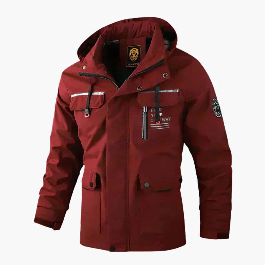 WW | Outdoor Winterjacke Wasserdicht - Sportlicher Parka mit Abnehmbarer Kapuze und Multifunktionstaschen für Alltag & Abenteuer
