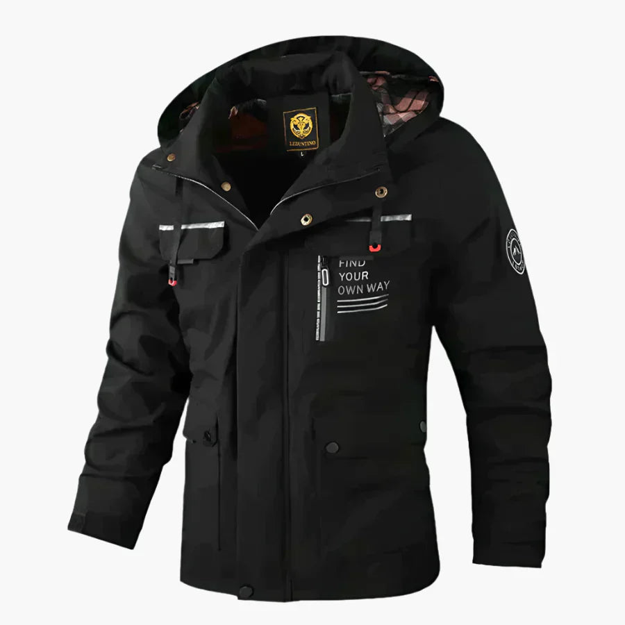 WW | Outdoor Winterjacke Wasserdicht - Sportlicher Parka mit Abnehmbarer Kapuze und Multifunktionstaschen für Alltag & Abenteuer