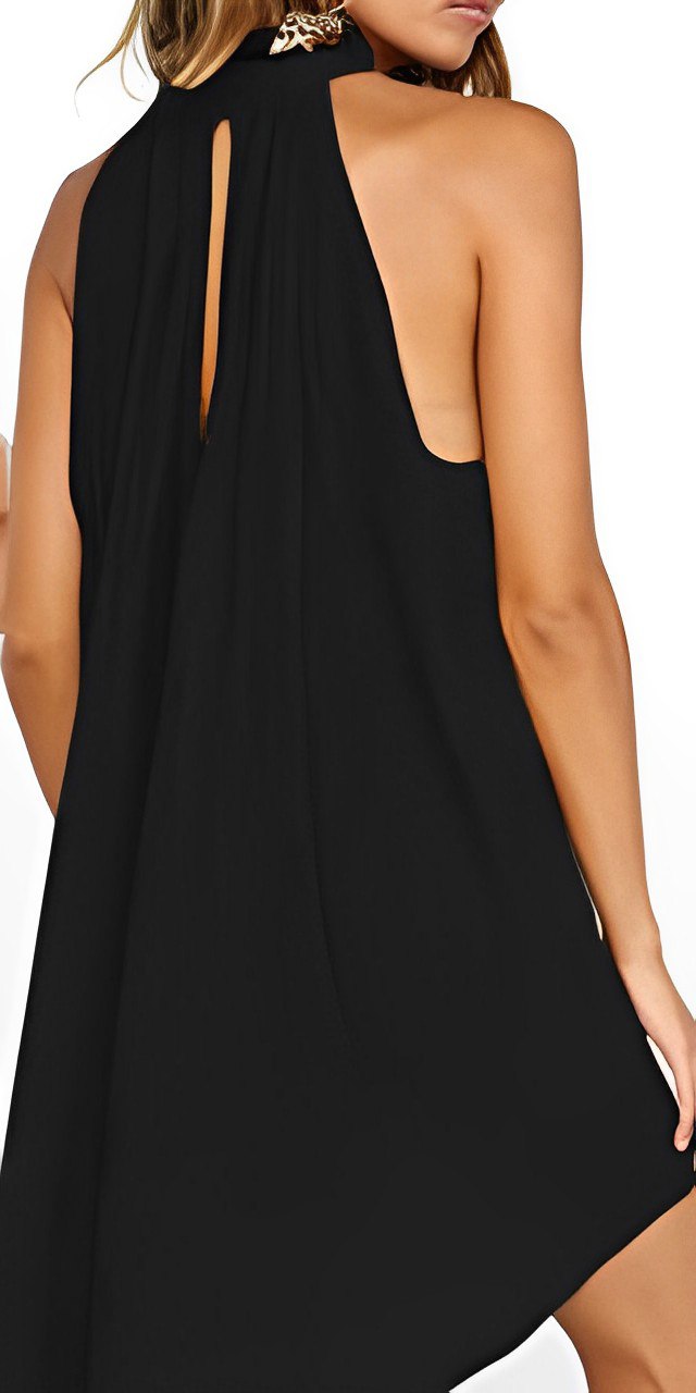WW | Halterneck Kleid mit High Low Saum