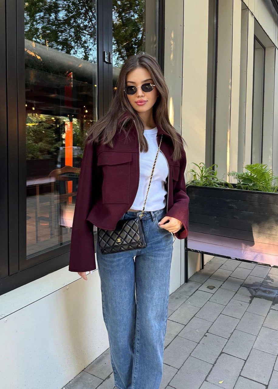 WW | City Zip Jacket – Boxy Wool Blend Fit