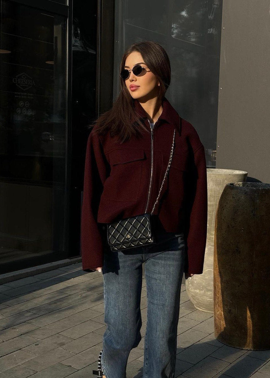 WW | City Zip Jacket – Boxy Wool Blend Fit