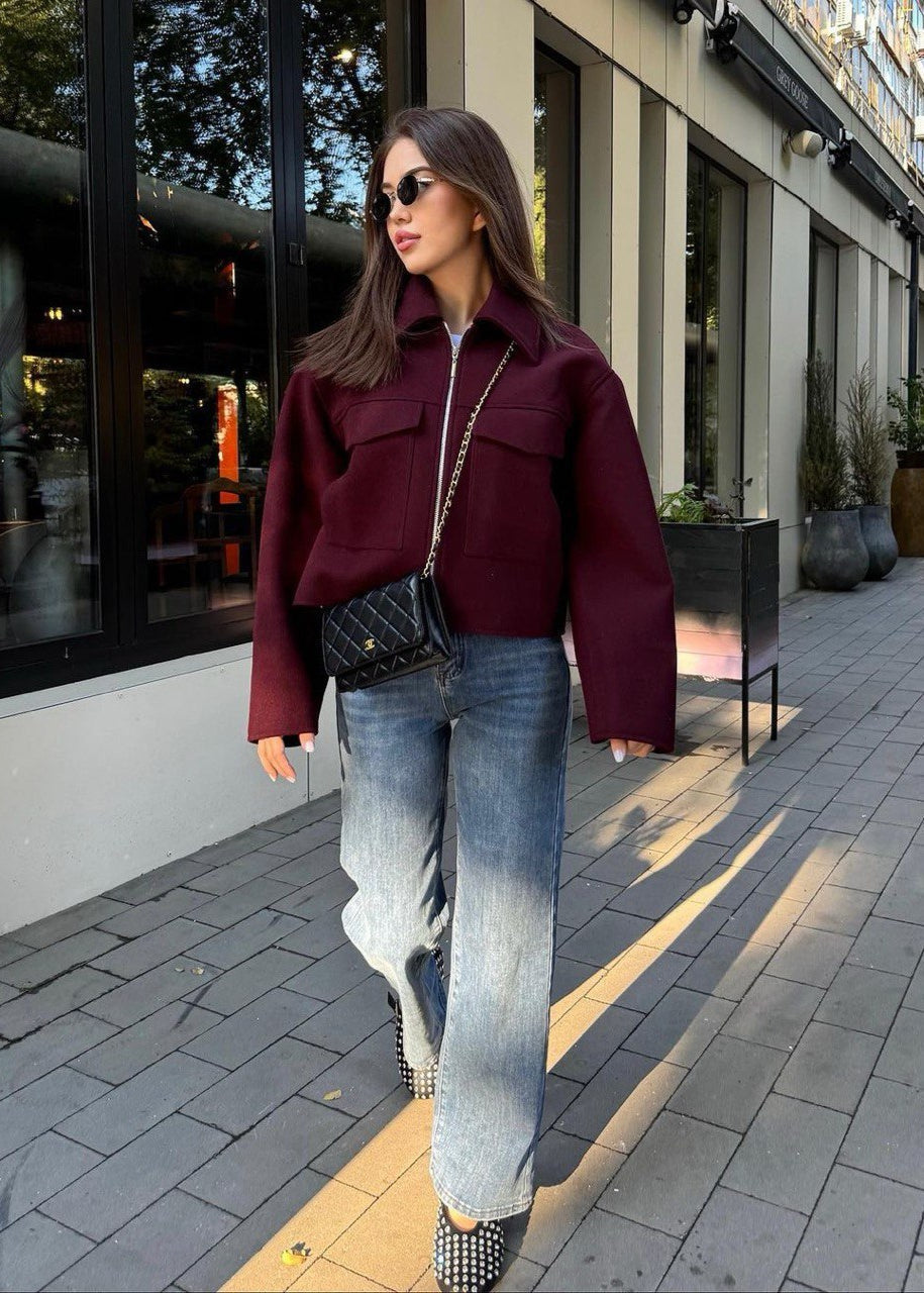 WW | City Zip Jacket – Boxy Wool Blend Fit