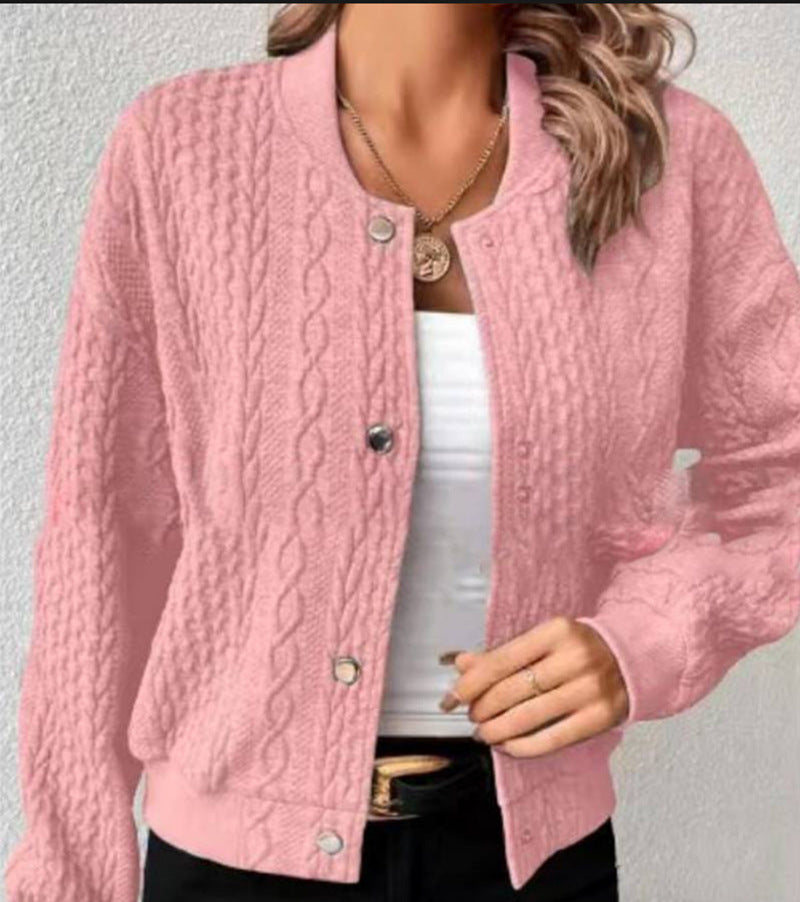 WW | Jacquard Stehkragen Freizeitjacke