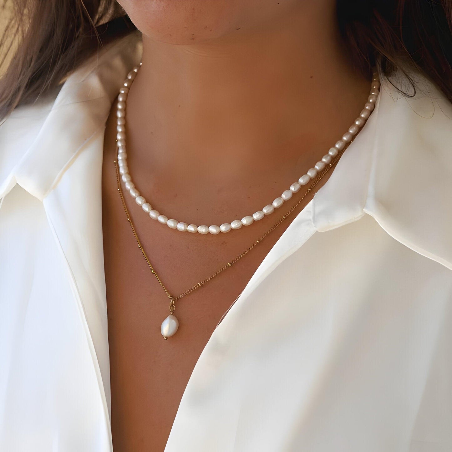 WW | Paradise Perlen Satz Halskette Mit Elegantem Glanz Für Damen