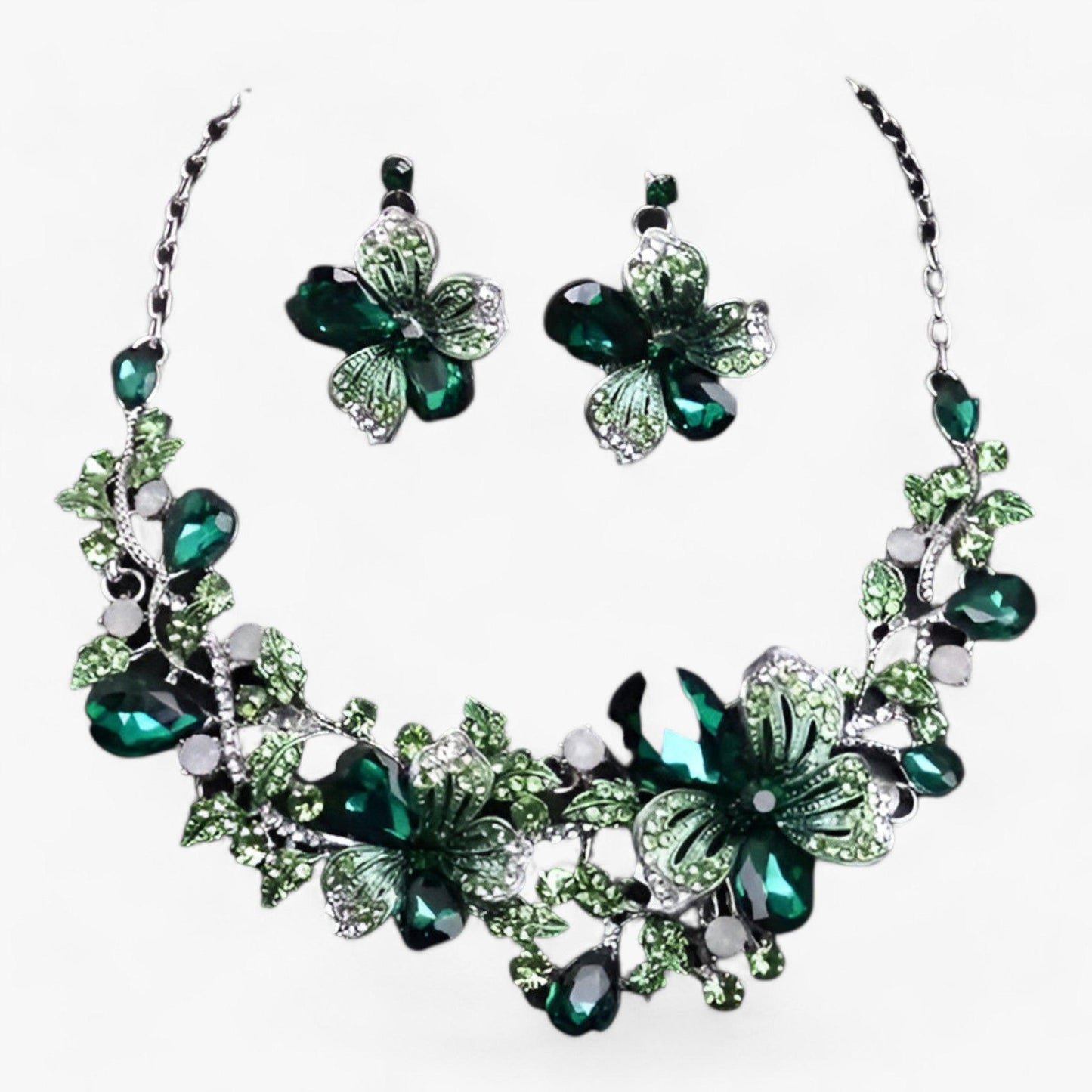 WW | Bridal Jewelry Flower Necklaces And Earrings