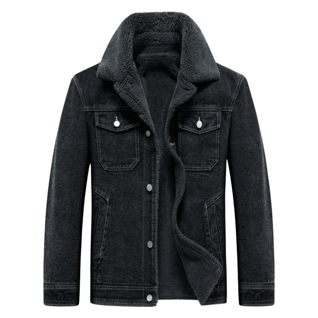 WW | Mautios Denim Jacket with Faux Shearling Lining