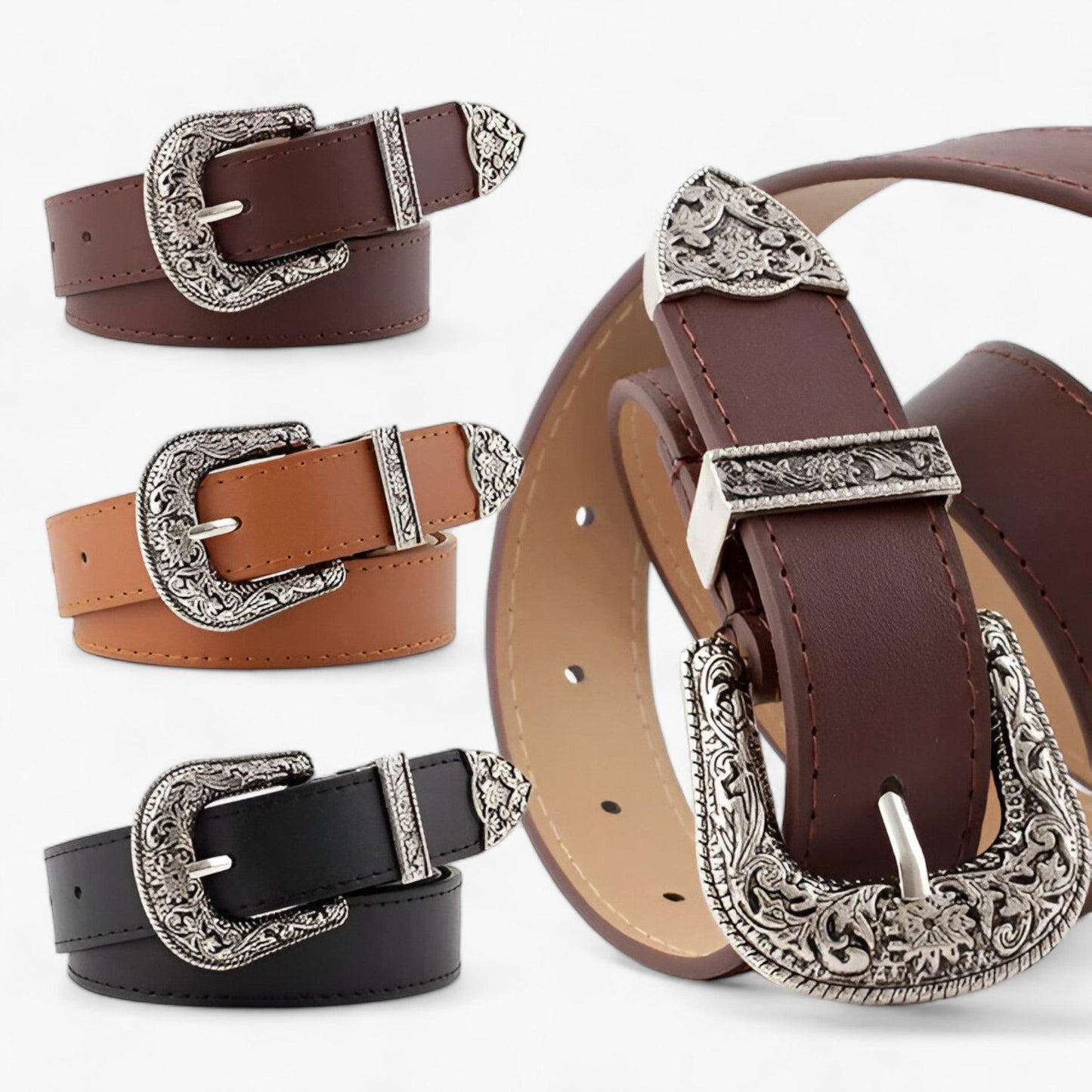 WW | Boho Western Leder Gürtel Für Damen Weinlese Stil & Langlebiges Design