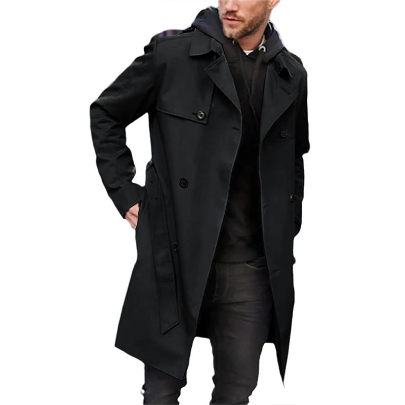 WW | Herren Doppelreihiger Trenchcoat - Lang
