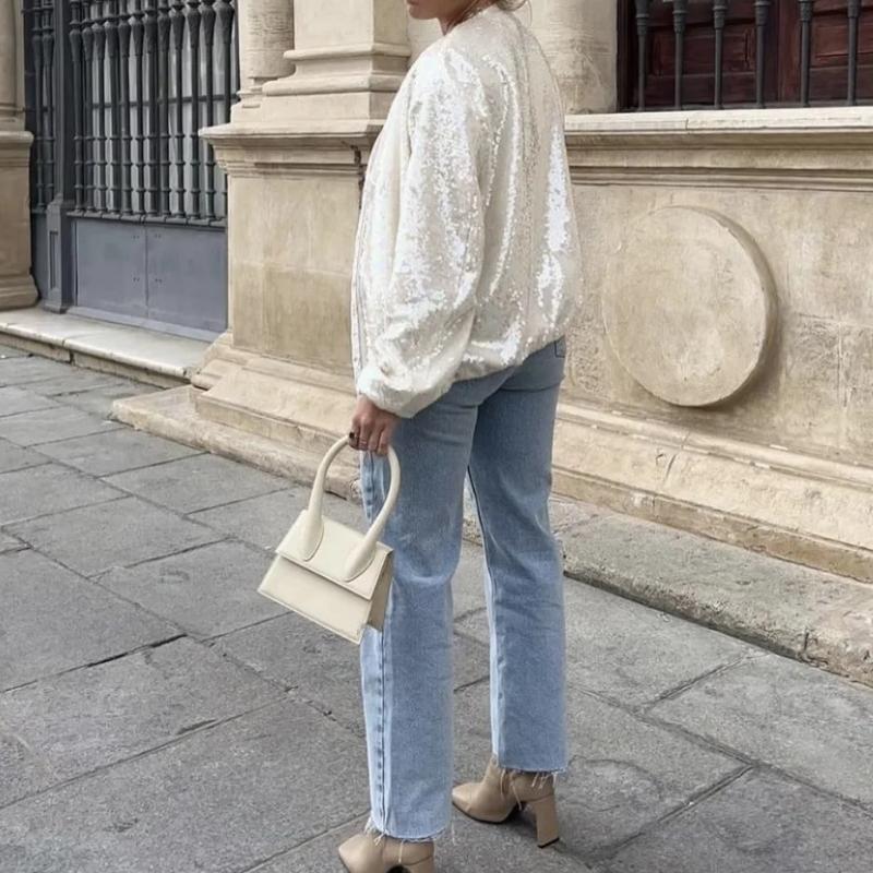 WW | Sparkly Sequin Zip-Up Jacket