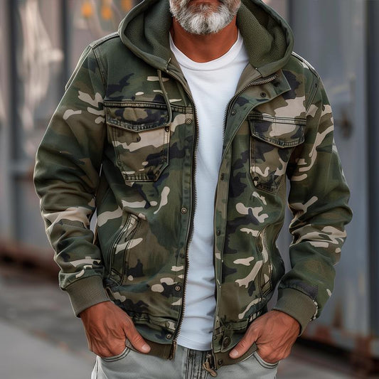 WW | Camouflage Cargo Jacket with Hood