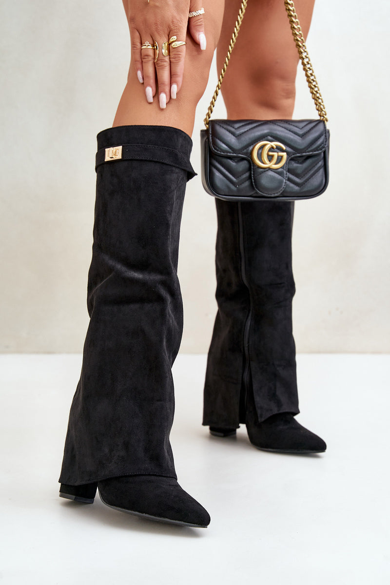 WW | Elegante Kniehoge Stiefel mit Riemchen