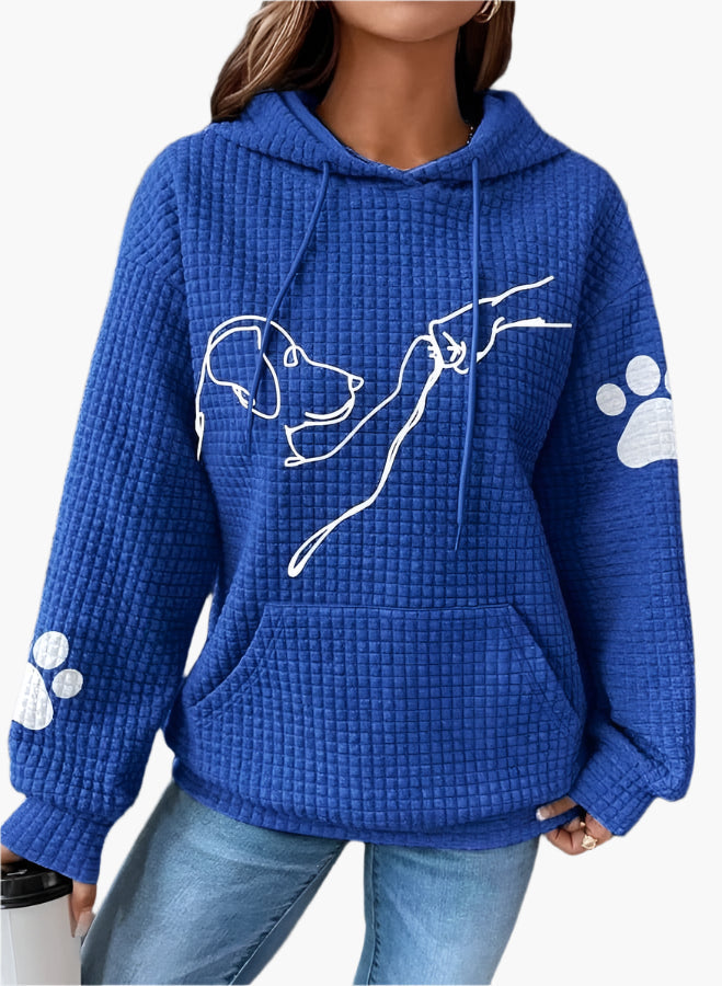 WW | Kapuzenpullover mit Hundemotiv - Bequemer Hoodie für Hundeliebhaber, Freizeit & Alltag