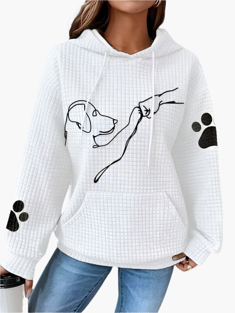 WW | Kapuzenpullover mit Hundemotiv - Bequemer Hoodie für Hundeliebhaber, Freizeit & Alltag