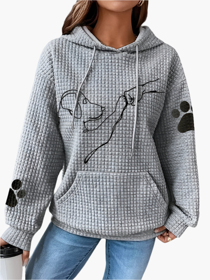 WW | Kapuzenpullover mit Hundemotiv - Bequemer Hoodie für Hundeliebhaber, Freizeit & Alltag