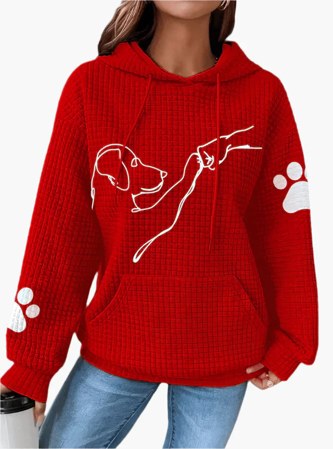 WW | Kapuzenpullover mit Hundemotiv - Bequemer Hoodie für Hundeliebhaber, Freizeit & Alltag