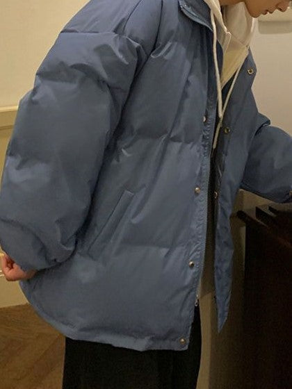 WW | Oversized Mock Zwei-Teile Pufferjacke mit Kapuze