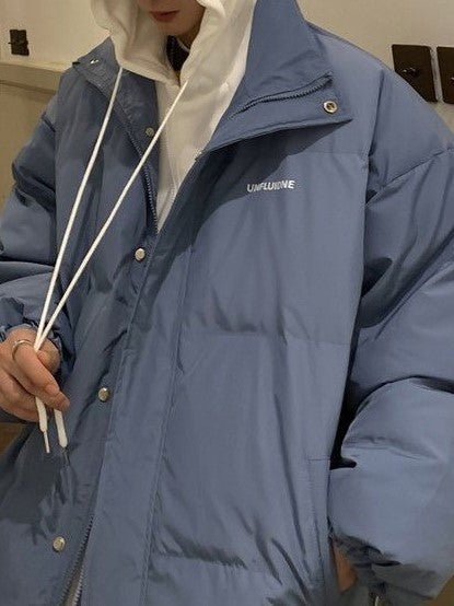 WW | Oversized Mock Zwei-Teile Pufferjacke mit Kapuze