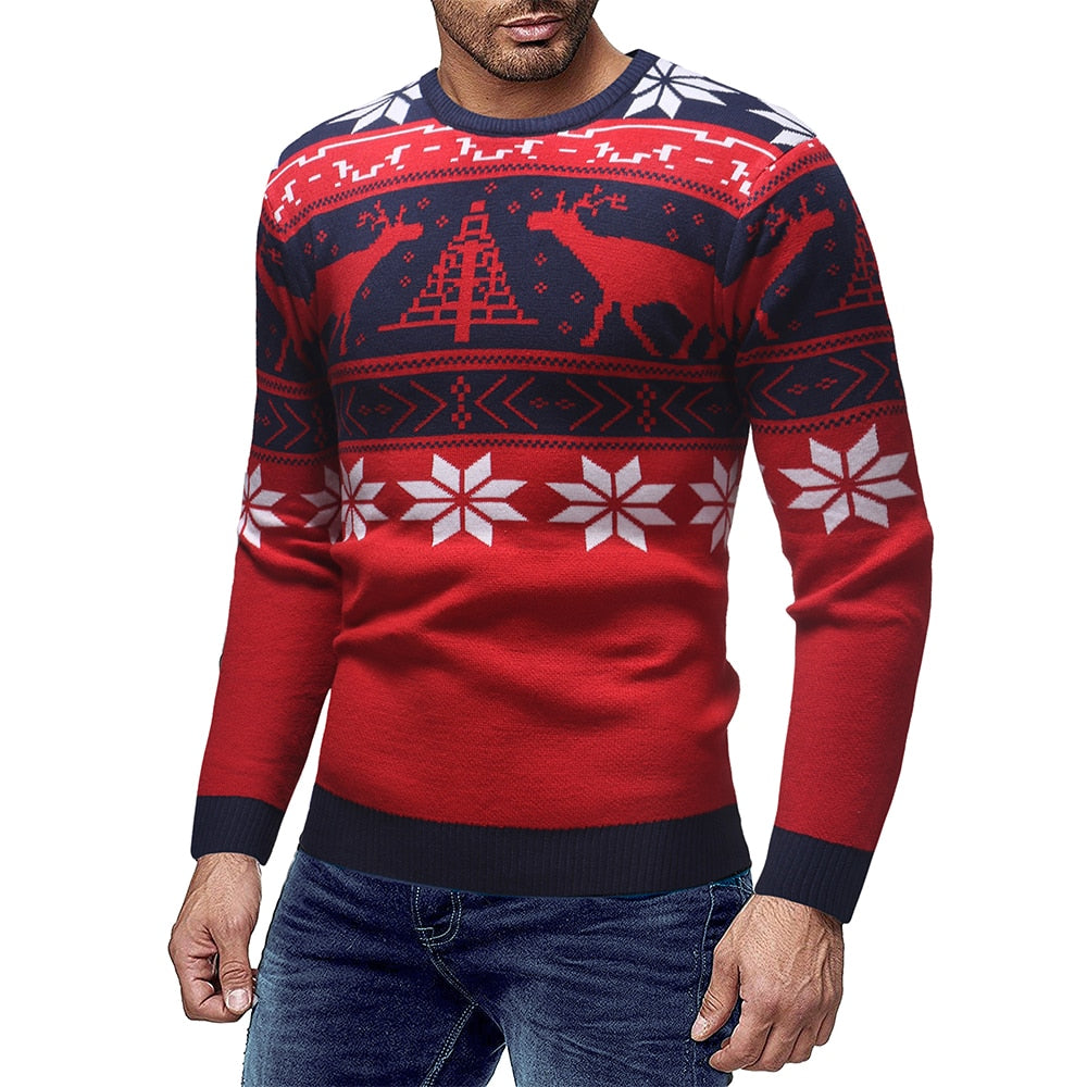 WW | Knitted Fair Isle Pattern Crew Neck Comfortable Fit
