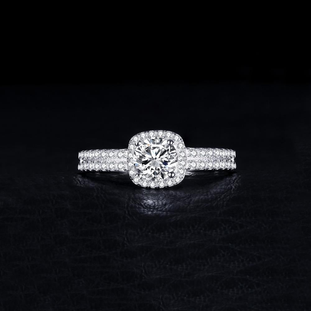 WW | Classic 925 Sterling Silver Rings with Zircon Gemstone