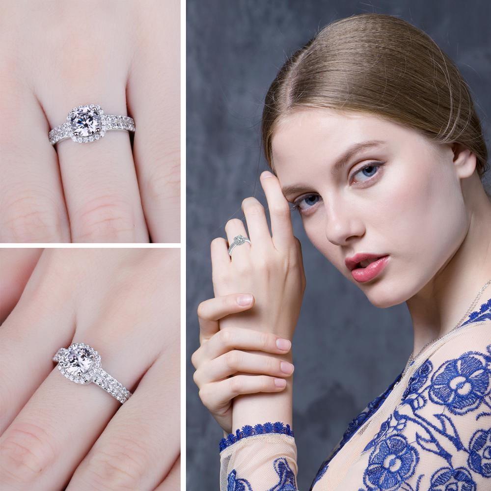 WW | Classic 925 Sterling Silver Rings with Zircon Gemstone