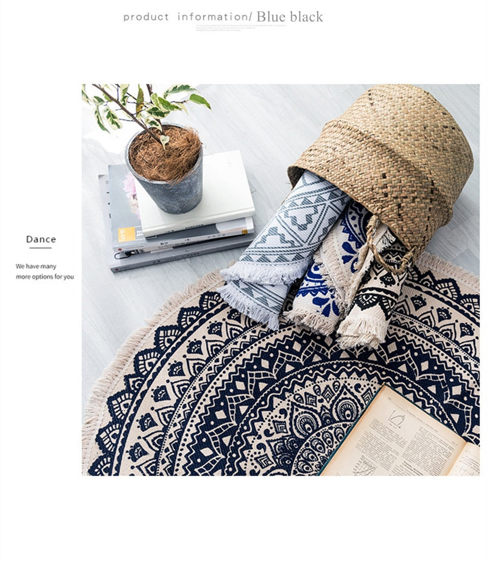 WW | Boho Stil Quasten Strandteppich