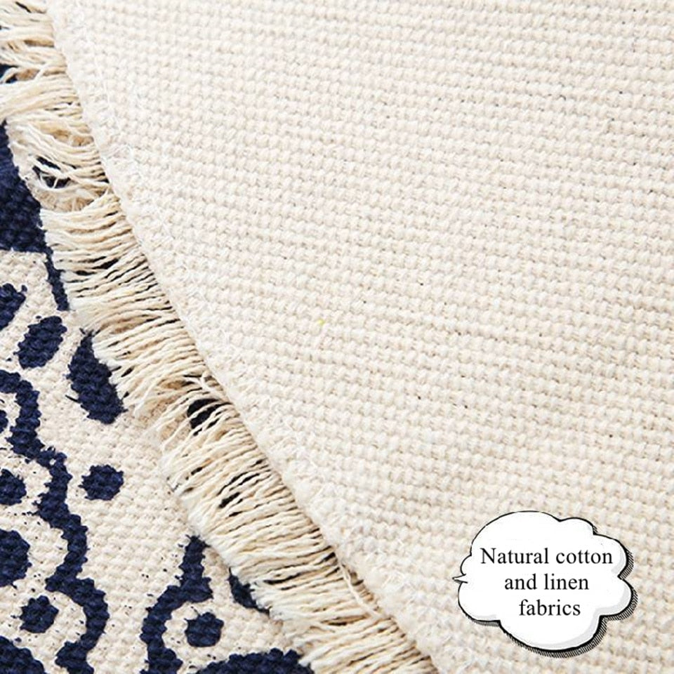 WW | Boho Stil Quasten Strandteppich