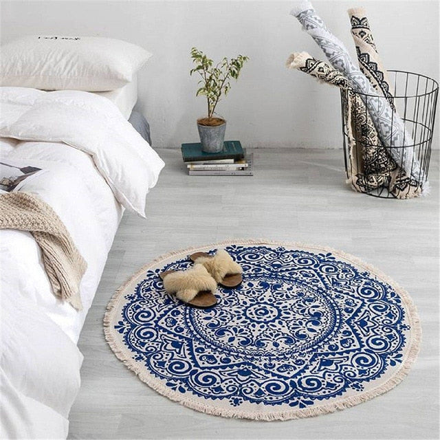WW | Boho Stil Quasten Strandteppich