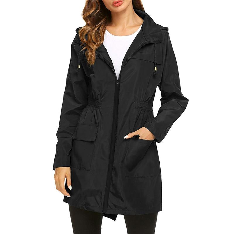 WW | Wasserfeste Windbreaker Jacke mit Kapuze und Reißverschluss