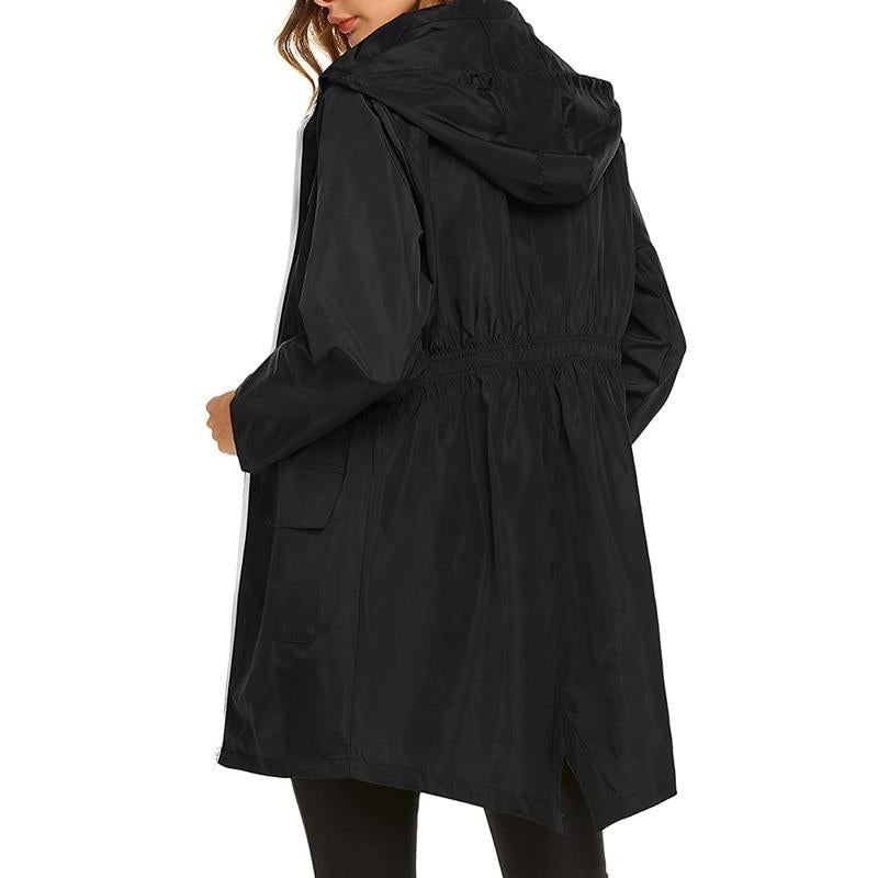 WW | Wasserfeste Windbreaker Jacke mit Kapuze und Reißverschluss
