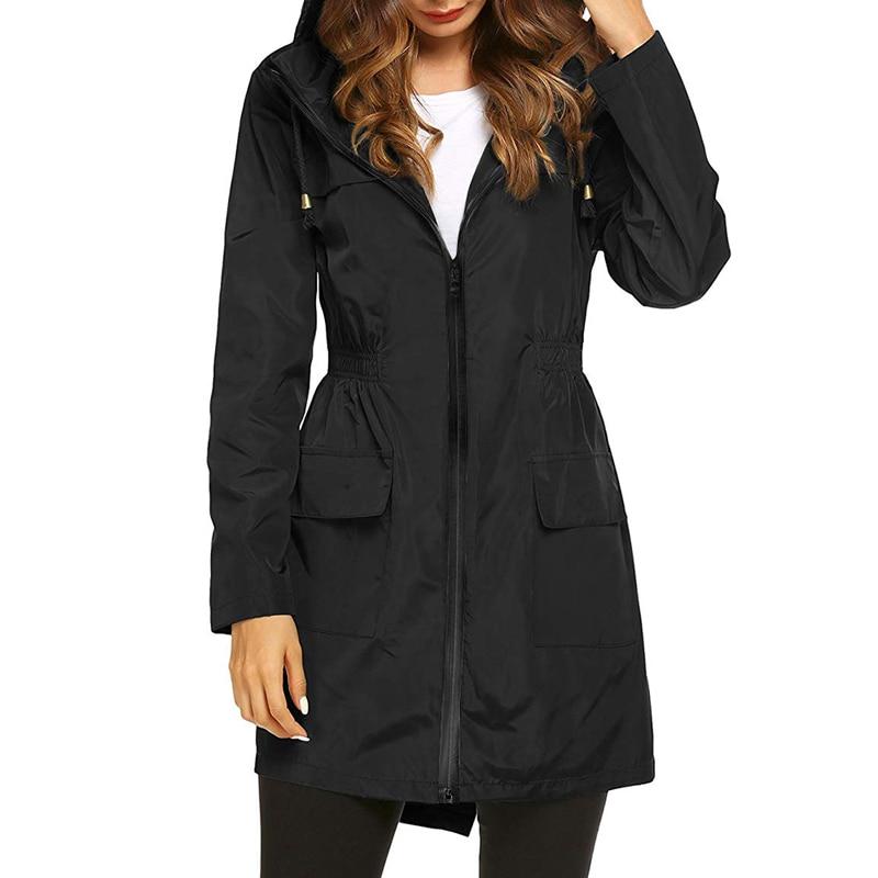 WW | Wasserfeste Windbreaker Jacke mit Kapuze und Reißverschluss