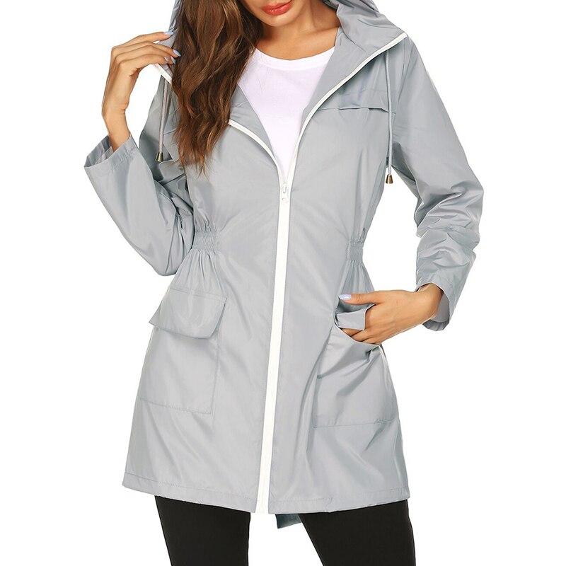 WW | Wasserfeste Windbreaker Jacke mit Kapuze und Reißverschluss