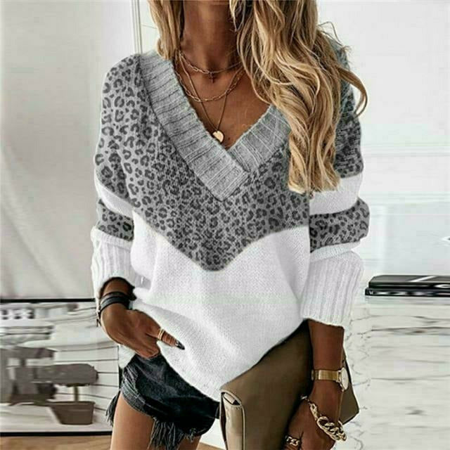 WW | Patchwork Panther Print Pullover